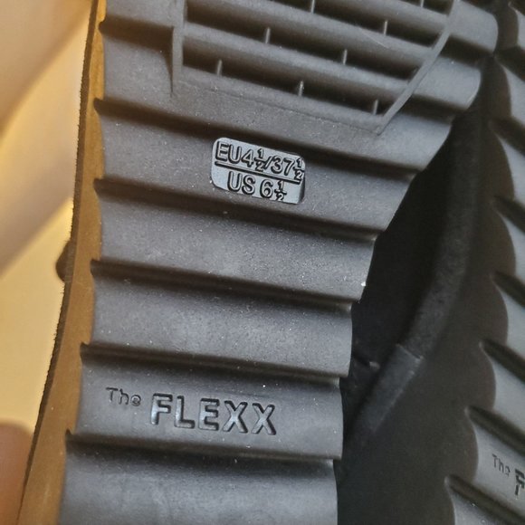 The FLEXX black Suede/Leather Wedge Ankle Boots 37.5/6.5-7 - Picture 6 of 6